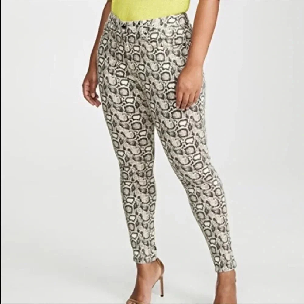 Good American snake print good legs skinny denim